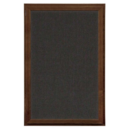 United Visual Products Indoor Enclosed Combo Board, 72"x36", Satin Frame/Grey & Black UVCB7236-GREY-BLACK